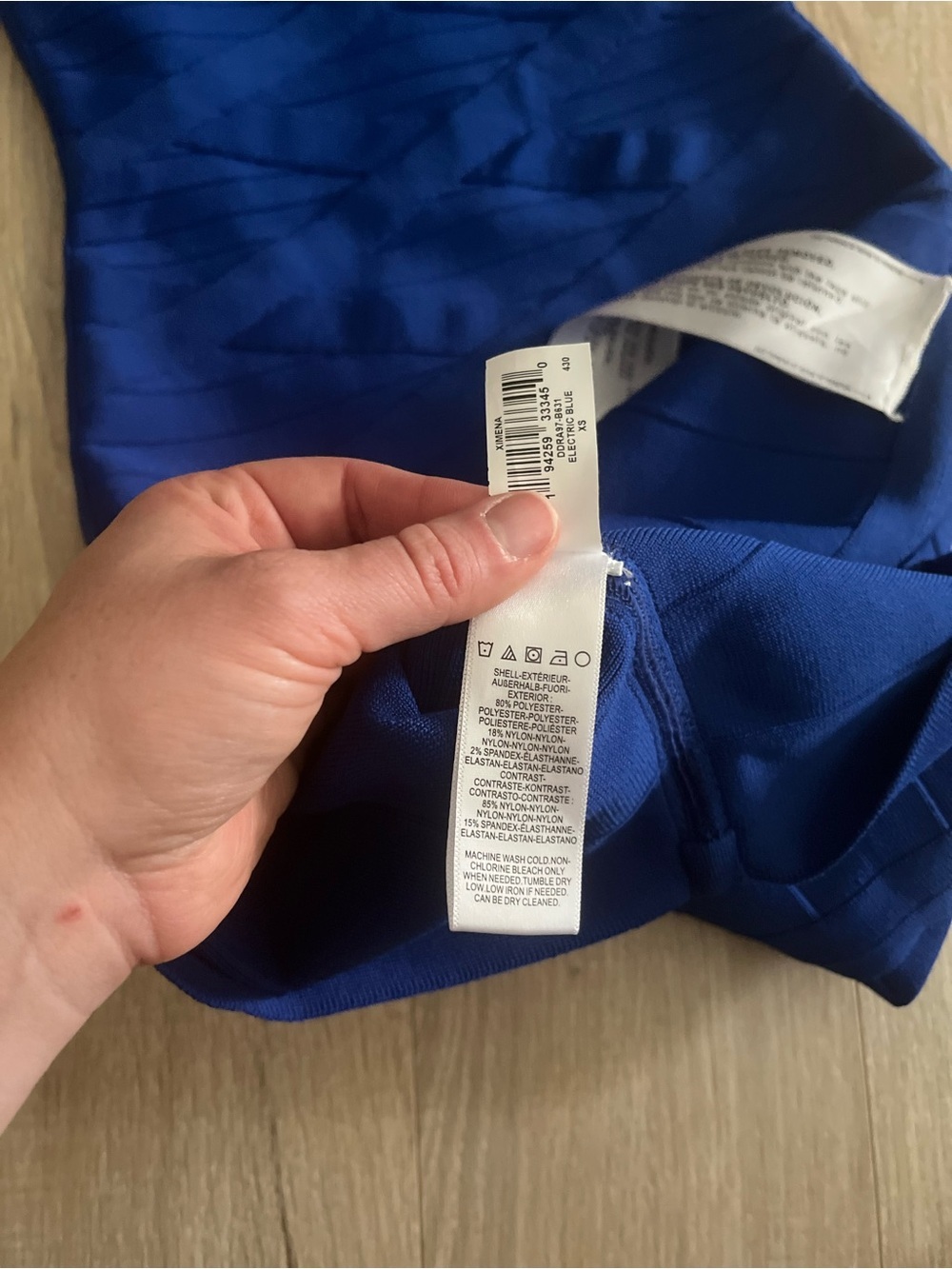 NWOT Dress the Population Women’s Ximena Dress Electric Blue - Size XS - Picture 6 of 9